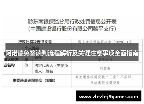 阿诺德免签谈判流程解析及关键注意事项全面指南